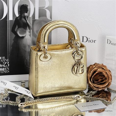 lady dior small gold|small lady dior bag price.